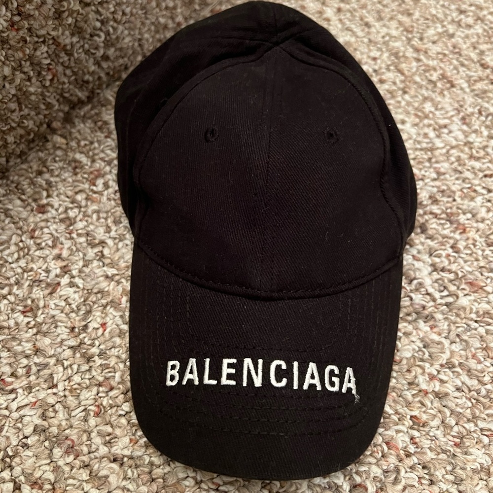 Black Balenciaga Adjustable Hat